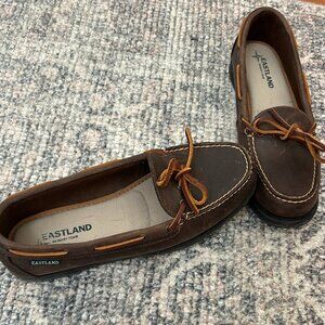 Eastland Brown Leather Loafers/ Boat Shoes - Women's Size 8